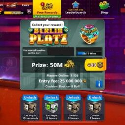 🪙1 Billions Coin 💎 VIP Tier Emerald ⚡3 Maxed Cue 3