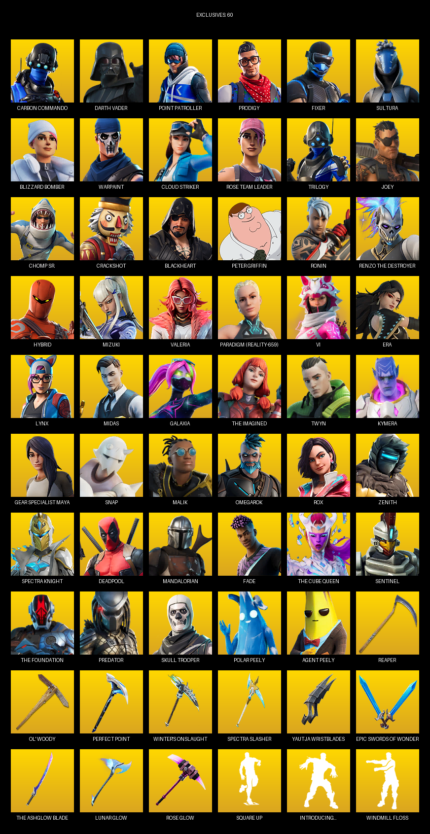 Fortnite Account ( PC ) (Omegarok) (188 Skins)
