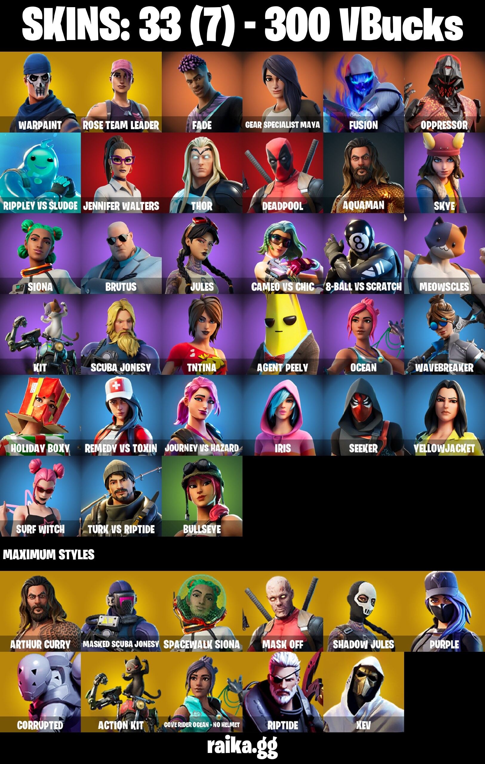 Fortnite Account ( PLAYSTATION / XBOX / PC / NINTENDO / MOBILE ) (OG STW, Fade) (33 Skins) Fortnite Account ( PLAYSTATION / XBOX / PC / NINTENDO / MOBILE ) (OG STW, Fade) (33 Skins)