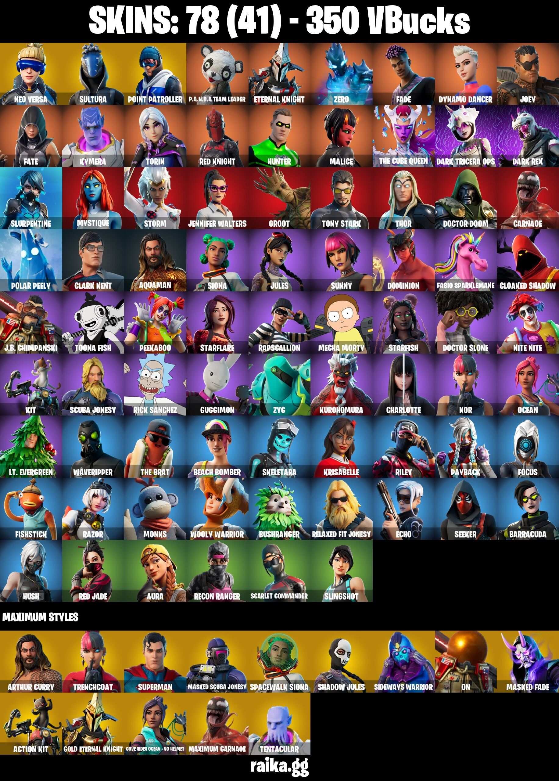 Fortnite Account ( PLAYSTATION / XBOX / PC / NINTENDO / MOBILE ) (Neo Versa) (78 Skins) Fortnite Account ( PLAYSTATION / XBOX / PC / NINTENDO / MOBILE ) (Neo Versa) (78 Skins)