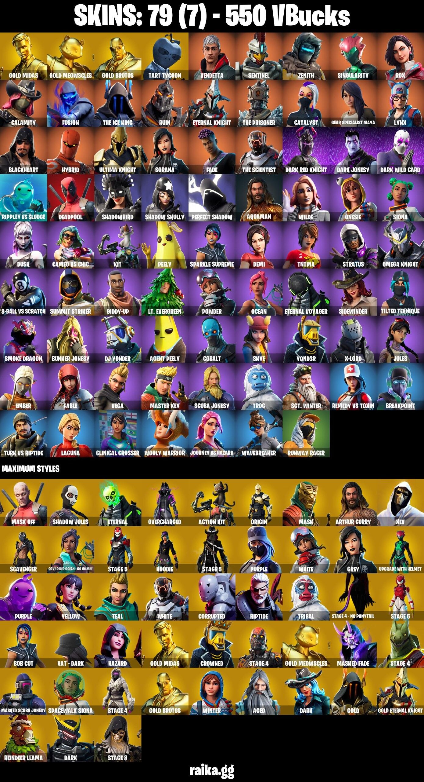 Fortnite Account ( PLAYSTATION / XBOX / PC / NINTENDO / MOBILE ) (Calamity Stage 5) (79 Skins)