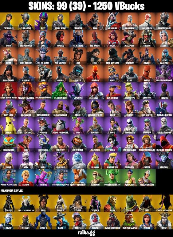 Fortnite Account ( PLAYSTATION / XBOX / PC / NINTENDO / MOBILE ) (The Reaper, Omega) (99 Skins)