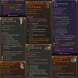 [S7] LV60 Minion Necromancer 211+ Paragon Many 4 GA 12/12 MasterWork + 3 GA Grandfather 6+ Mythics Best in Slot Gear with leved Glyphs  !  ! 1
