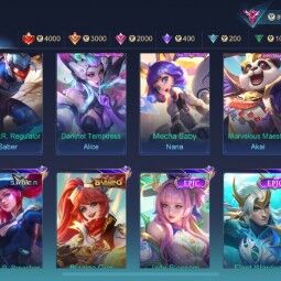 Android iOS➤327 Skins➤Top Win Rates 61%+❤️13k+ Match❤Star War Alucard➤Kof Chou➤Legend Gushion➤Ducati➤11 Gushion➤100% Max Emblem➤127 All Hero➤full Acces➤Instant➤ 3