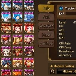 Asia - 100LVL+168*6 monsters+55 Nat5+Farm Triple S+Rift 5 lvl+Tiana+Seara+Hathor+Manon+Miles+Liam+Verad+Chow+Zaiross+Rica 2