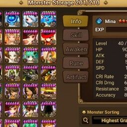Asia - 100LVL+168*6 monsters+55 Nat5+Farm Triple S+Rift 5 lvl+Tiana+Seara+Hathor+Manon+Miles+Liam+Verad+Chow+Zaiross+Rica 1