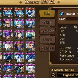 Asia - 100LVL+168*6 monsters+55 Nat5+Farm Triple S+Rift 5 lvl+Tiana+Seara+Hathor+Manon+Miles+Liam+Verad+Chow+Zaiross+Rica 4