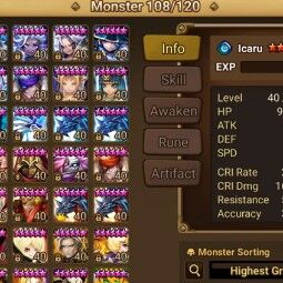 Asia - 100 LVL+3 LD5 - Ariana+Giselle+Leona+90+ Nat5+275*6 monsters+Tower 200+1 Hell+Abyss H+Triple S+Rift 5 lvl+Top nat5 on arena 4