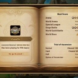 Europe - 75 LVL+6*-32+20 Nat5+160F+Wind SSS+Abyss N / H+Rift 5 lvl+Minato+Barbara+Ariel+Jeogun+Rica+Bellenus+Riley+Oliver+Jamire+Eirgar+Veromos +N 1