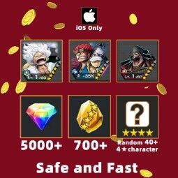 ⚡iOS Only⚡[4★ Gear Five Luffy+Kid&Law+Blackbeard Teech][5000+ Gems][700+ GF][40+ 4★character][Account Player Rank1][Automatic Delivery] 0