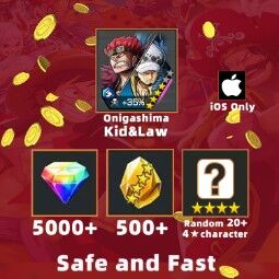 ⚡iOS Only⚡[4★ Kid&Law Lv1 Ex][5000+ Gems][500+ GF][20+ 4★character][Account Player Rank1][Automatic Delivery] 0