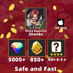⚡iOS Only⚡[4★ Divine Shanks Lv1][5000+ Gems][850+ GF][60+ 4-5★][Account Player Rank1] 0