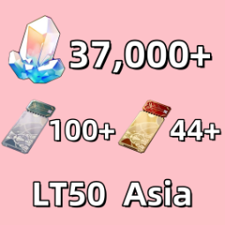 Asia，LT50，37000Stellar Jade，100Star Rail Special Pass，44Star Rail Special，Reroll，Email or Mobile is not link，Wishes Reroll Account 0