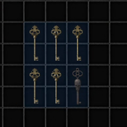 5 Gold Keys +1 Skull keys 0