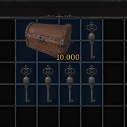 5 Skull Key + Gold Coin Chest + 10K gold coin 0