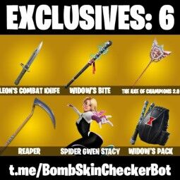 ⚡️PC/PSN/XBOX⚡️🔮177 Skins🔮 Spidergwen (Stacy)💎Skull Trooper💎Reaper Axe💎Star Wand💎Harley Hitter💎Backlash💎Harley Quinn 0