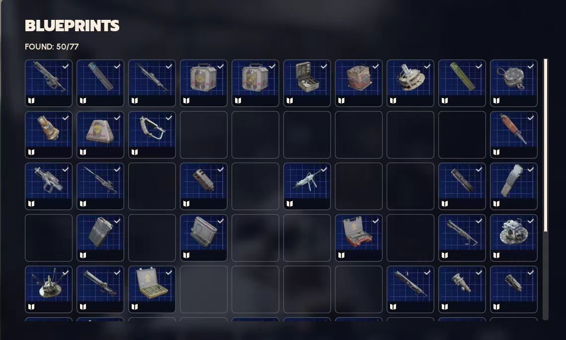 🔰 Level 75 | 💰 8.3M Cash | 📜 50 Blueprints | ⭐ 76 Unused Skill Points | 🔧 Workbench Level 3