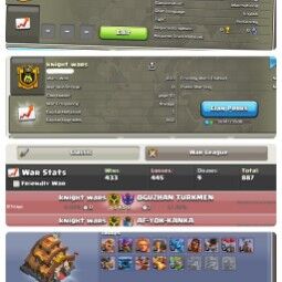 Knight wars | LVL 19.2 | WARLOG W/L/D:433/445/9| CWL League: CRYSTAL 3| CC:  Almost 8!  0