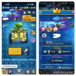 CR59!![7846ATB]KT-15,LEVEL-56, 5 ELITE CARDS, 72 CARDS MAX LEVEL 14 , FREE NAME CHANGE, 88 EMOTES, 5 TOWER SKINS, 93 CARD MASTERY, ARENA- 20 !! 0