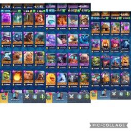 CR59!![7846ATB]KT-15,LEVEL-56, 5 ELITE CARDS, 72 CARDS MAX LEVEL 14 , FREE NAME CHANGE, 88 EMOTES, 5 TOWER SKINS, 93 CARD MASTERY, ARENA- 20 !! 3