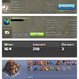 🔥NAME- NEVER GIVE UP | 💥LVL- 15 |☠️ WARLOG W-L-D: 164-210-3 | CWL LEAGUE : CRYSTAL 3🏆 | ⚡⚡ 0