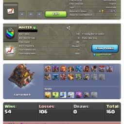 🔥NAME- MASTER | LVL 14.7🥵| 💥WARLOG W/L/D:54/106/0 | CWL League: GOLD 3🏆| CC: ALMOST 9 !!💥 0