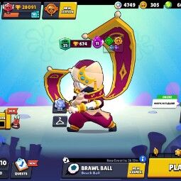 76 Brawlers | 28091 Trophies | 91 skin |6 Maxed | 0
