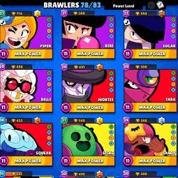 78 Brawlers | 29944 Trophies | 57 skin |20 Maxed | 2
