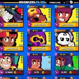 Mega Sale | 79 Brawlers | 26870 Trophies | 82 skin |24 Maxed |Dark lord spike|forest queen Amber| 3
