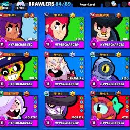 Mega Sale | 84 Brawlers | 34050 Trophies | 119 skin | 14 Maxed | True Silver Shelly | Pop Melody | Soveregn Rico | Godzilla Buzz | 1