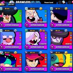 Mega Sale | 6 Rank Max |16 Maxed | 87 Brawlers | 40333 Trophies | 132 skin | Megalodon | True Silver Dyna | Capitan Carl |Gigantophis Gray |Headless Rider STu | 1