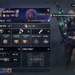 🟨Lv208 | Emotes: 5 | Epic Gun: 41 | Skin: 26 | Start10CP 4