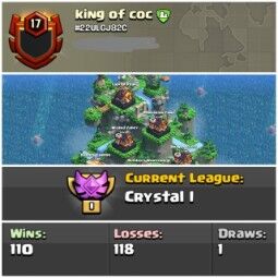 Clan Level 17 ❤️ Name-king of coc ❤️ Crystal 1 ❤️ Capital hall 10 ❤️ Good Name ✅ 0