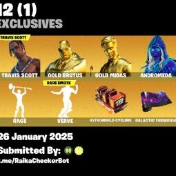 [PC/SWITCH] EMAIL CHANGEABLE | 47 SKINS | DARK SKULLY ☘️ TRAVIS SCOTT ☘️ GOLD BRUTUS ☘️ GOLD MIDAS ☘️ ANDROMEDA ☘️ THE FOUNDATION ☘️ THE IMAGINED  | 100 VB 4
