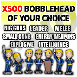 500 BOBBLEHEAD OF YOUR CHOICE ボブルヘッド { ビッグガン - リーダー - 近接 - スモールガン - エネルギーウェポン - インテリジェンス - 爆発物} 0