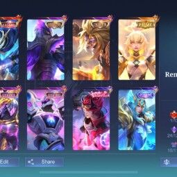 [IOS/ANDROID] CEL LVL 86 | 126 HEROES | 255 SKINS | GUSION LEGEND-GUSION COLLECTOR-BADANG COLLECTOR-BEATRIX PRIME-SABER ONI-LANCE ZODIAC-BRUNO HALO 3