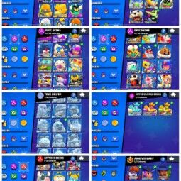 CLASSIC SHELLY DYNAMIKE 177 SKINS 45K TROPHIES - 89 BRAWLERS - 30 MAX POWER(21 HYPERCHARGED) - 190 GEMS - TEMPEST TARA HANDSOME COLT OLD SCHOOL BROCK 3