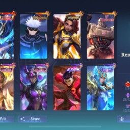 [IOS/ANDROID] CEL LVL 118 | 128 HEROES | 280 SKINS | GUSION LEGEND - XAVIER GOJO JJK - ESME DAWNING - GRANGER MEGATRON - CHOU STUN - FREYA WAR ANGEL - EPIC RECA 0