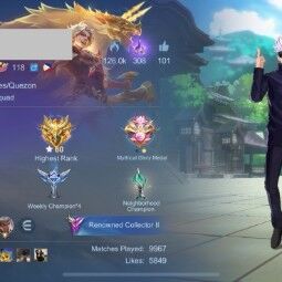 [IOS/ANDROID] CEL LVL 118 | 128 HEROES | 280 SKINS | GUSION LEGEND - XAVIER GOJO JJK - ESME DAWNING - GRANGER MEGATRON - CHOU STUN - FREYA WAR ANGEL - EPIC RECA 1