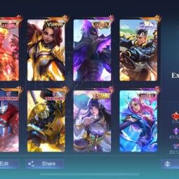 [IOS/ANDROID] CEL LVL 125 | 128 HEROES | 350 SKINS | EXALTED V | VALIR LEGEND - ESME DAWNING - GUSION COLLECTOR - CLAUDE SANRIO - 3 TRANSFORMER 0