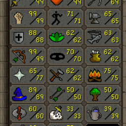 main | 4x99 | Nexling | 1598 total nível | Gracioso | dragon Defensor | void | Capa do Fogo | Pomada | Torso | Elidinis pet|  129 qp | FA | 0