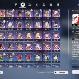(ASIA MALE LV55) 5*Argenti, 5*Jing Yuan, 5*Huohuo, 5*Silver Wolf, 5*Dan Heng IL, 5*Yanqing, 5*Gepard, 5*An Instant Before A Gaze 1