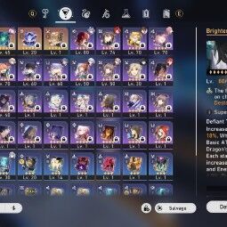 (北アメリカ 男 LV65) 星5ジェイド、星5ダン・ヘン IL、星5アルジェンティ、星5シルバーウルフ、星5ゼーレ、星5トパーズ、星5博士レシオ、星5ゲパルド、星5 *姫子、星5 *延慶C1、星5 *クララ 2