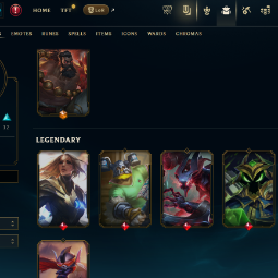 ⭐⭐esmeralda 1 80%,89 skins, Guardián de espíritus udyr, Eternum nocturne, veigar jefe final, súper galaxy rugir Inmortal Viaje Soraka, Aether Wing Kayle, Iconos antiguos + ⭐⭐ 0
