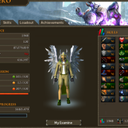Total Level:1948 | Total XP:87M | Quest Points:203 | Holiday Items | Veteran 0