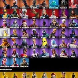 🌐59 Skins 🎮PC/PSN/XBOX🎮 Gold Midas 🔹 Hybrid (Stage 4) 🔹 Zenith (Stage 4) 🔹 Rox (Stage 5) 🔹 Blackheart (Stage 8) 🔹 Lynx (Stage 3 - No Ponytail) 🌐 0
