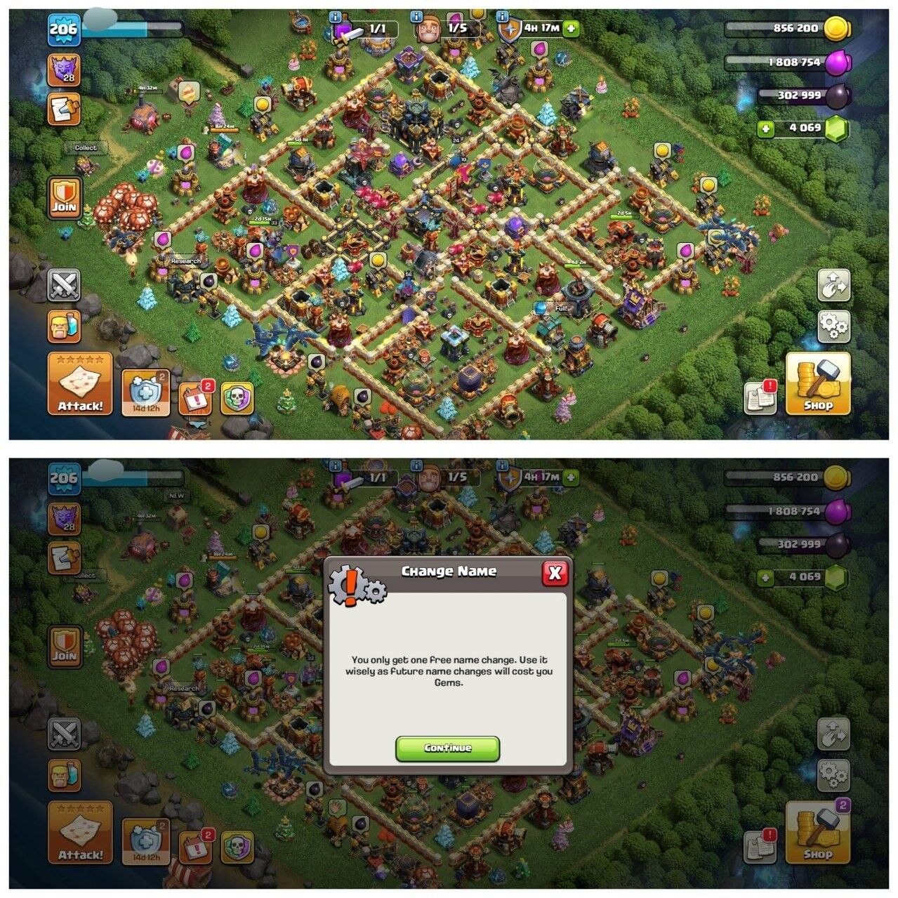 TH17 ALMOST MAX ID⚡️7 EPIC EQUIPMENT⚡️XP-206⚡️HERO 69-92-56-33-24-7⚡️