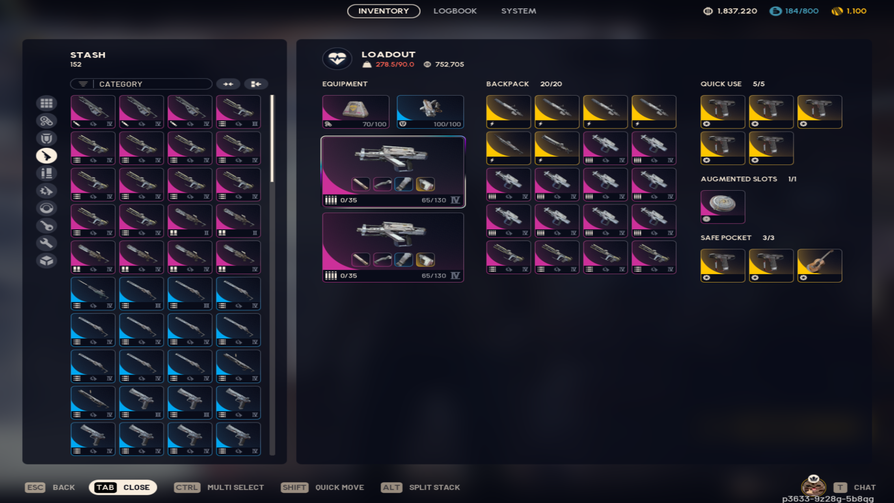 [STEAM] Arc Raiders Standard Maxed Account Max Level 75 Max Stash 1.8M Coins 1090 Raiders Token Maxed Blueprints 74/74 Maxed Workshop & Scrappy