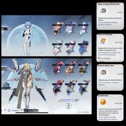 EU (Astora) | Lvl:6 | SSR: Ayanami Rei+Antoria(+matrix)+ Meryl Ironheart(+matrix)+Brevey+8 SSR+189 Gold Nucleus+410 black gold+…| #tof21 0