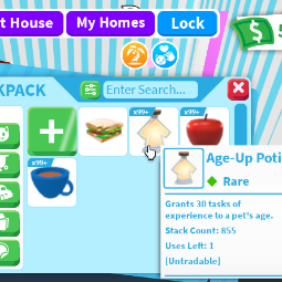 855 Age Up Potion🧪 528k bucks💸 Adopt me Account 1